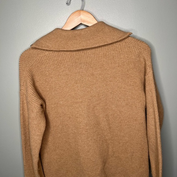Madewell Merino Wool Glenbrook Half-Zip Pullover Sweater - Heather Saddle - Picture 7 of 11